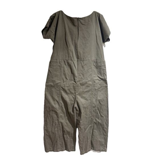 ILANA KOHN Shino Overall Peat Gray Wide Leg Short Sleeve Oversized Pockets Lg - Picture 5 of 6
